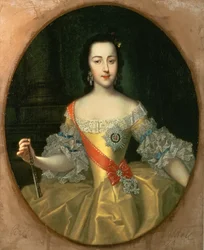 Porträt der Großfürstin Jekaterina Alexejewna, später Katharina II., ca. 1745